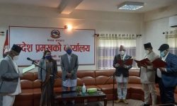 लुम्बिनीमा ४ दिनको अवधिमा चौथो पटक शपथ, थप ३ मन्त्रीद्वारा शपथ ग्रहण