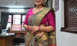 पिंक ब्लाउजमा खुलेको रुबीको पहिरन (फोटो फिचर)