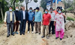 एमाले महासचिव पोखरेलद्वारा आफ्नो निर्वाचन क्षेत्रका विकास योजनाको निरीक्षण