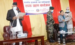 गण्डकीका मुख्यमन्त्री पोखरेलसहित पाँच मन्त्रीले लिए शपथ