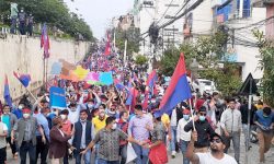 राजधानीमा ओलीसमर्थकको प्रदर्शन, सरकारविरुद्ध गिद्धेदृष्टि लगाए मैदानबाटै जवाफ दिन्छौं