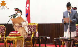नवनियुक्त प्रधानमन्त्री देउवाद्वारा शपथ ग्रहण