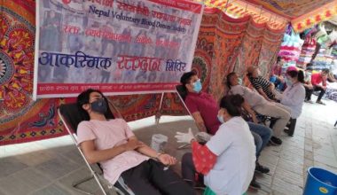 मखन टोलमा ४१ जनाले गरे रक्तदान