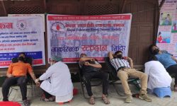 ५५औं राष्ट्रिय रक्त सञ्चार सेवा दिवसमा रक्तदान (फाेटाे फिचर)