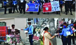 मास्क अभियान तीव्र, एकैदिन ६५ हजारलाई मास्क वितरण