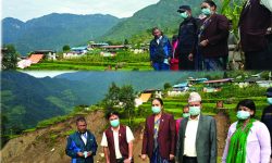 दोलखा लापिलाङ पहिरोको स्थलगत निरीक्षण (फोटो फिचर)