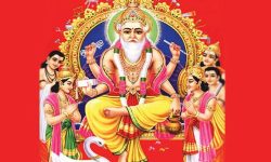 विश्वकर्माको पूजा आराधना गरी विश्वकर्मा दिवस मनाउँदै