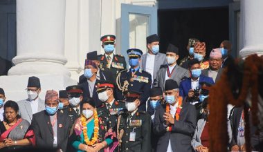 राष्ट्रपति र प्रधानमन्त्रीद्वारा इन्द्रजात्राको अवलोकन