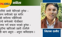 मिलन समीरको मृत्यु