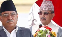 माओवादी अध्यक्ष प्रचण्ड र कांग्रेस महामन्त्री खड्का छलफलमा