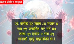 ४७ लाखले गुमाए ज्यान, २३ करोड बढी संक्रमित