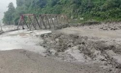 बाढीले क्षति पुर्‍याएको बेलिब्रिजकाे निर्माण सुरु