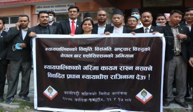 सर्वोच्च परिसरमा आज पनि प्रदर्शन !
