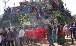 तनहुँको थानीमाईमा १८ फूलको डोली भित्र्याइयो