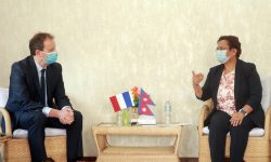 ऊर्जामन्त्री र फ्रान्सका राजदूतको भेटवार्ता, आपसी सम्बन्धबारे छलफल