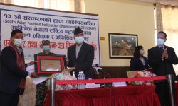 प्रधानमन्त्री देउवाबाट साफ उपविजेता खेलाडीहरु पुरस्कृत