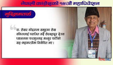 मुस्लिमतर्फको सह-महामन्त्रीमा देउवा समूहका मन्सुर विजयी