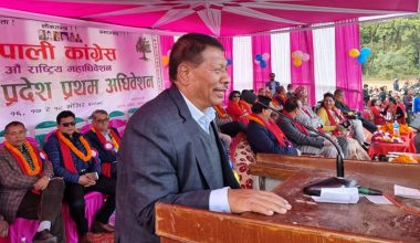 कार्यकर्तालाई सिंहले भने- नेतृत्व चयन गर्दा होस पुर्‍याउँ