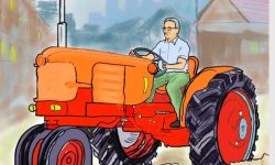 प्रचण्डको हातमा ट्याक्टरको स्टेरिङ थमाएपछि…