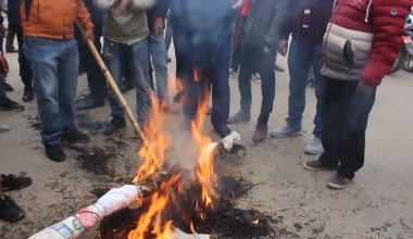 मधेस प्रदेश नामकरण असहमति जनाउँदै जनकपुरमा पुतला जलाइयो