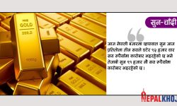 सुनचाँदीकै मूल्यमा सामान्य गिरावट, आजकाे भाउ कति ?