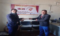 महालक्ष्मी विकास बैंकद्वारा बाँसगढी नगरपालिकालाई ‘ट्रि गार्ड’ प्रदान