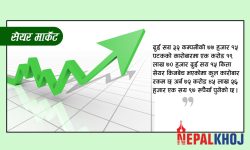 ४९ अंकले बढ्दा ६ अर्ब ७२ करोडको सेयर किनबेच