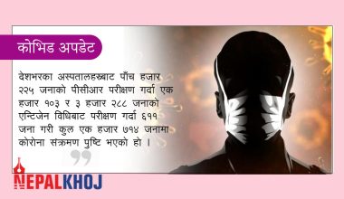 थपिए १,७१४ संक्रमित, ९ जनाको मृत्यु