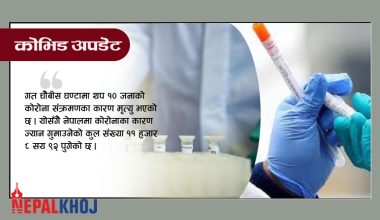 चौबीस घण्टामा ३ हजार ९३५ डिस्चार्ज, हालसम्म कोरोनाले ११ हजार ८९२ जनाको मृत्यु