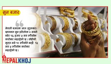 सुनको ४ सयले बढ्यो, आजको भाउ कति ?