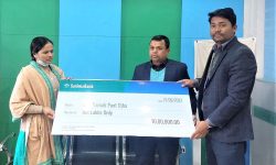 सानिमा बैंकद्वारा दीर्घायु बचत खाताअन्तर्गत १० लाख रुपैयाँ दुर्घटना बिमा रकम हस्तान्तरण