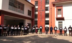 नेविसंघले गरेकाे तालाबन्दीको विरोध प्रदर्शनमा त्रिभूवन विश्वविद्यालयका प्राध्यापक