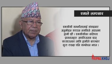 केपी ओली गुटको विदेशीसामु लम्पसार पर्ने नीति : माधव नेपाल