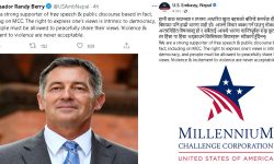 अमेरिकाले भन्यो- हिंसा भड्काउने विचारहरू स्वीकार्य हुँदैनन्