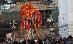 रंगीचंगी ध्वजासहितको चीर ठड्याएसँगै होली पर्व सुरु