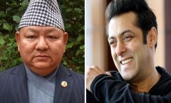 मन्त्री आले र सलमान खानबीच भिडियो संवाद हुँदै