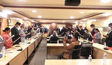 राष्ट्रियसभाका १९ सांसदले लिए पद तथा गोपनीयताको शपथ