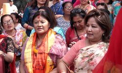 काठमाडौंको मेयरमा सिर्जनालाई आरजुको साथ (फोटो फिचर)