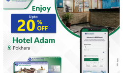 बैंक अफ काठमाण्डूका ग्राहकलाई होटेल आदम पोखरामा २० प्रतिशत छुट