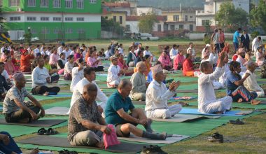 योग शिविरमा सर्वसाधारण