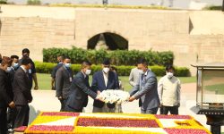 प्रधानमन्त्री देउवाद्वारा महात्मा गान्धीप्रति श्रद्धाञ्जलि