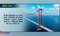 संसारको सबैभन्दा लामो सस्पेन्सन ब्रिज