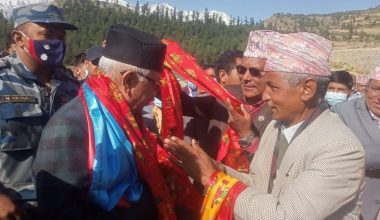 एमाले अध्यक्ष ओली हुम्लाको सिमकोटमा (तस्बिरसहित)