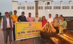 युद्ध रोक्न आह्‍वानसहित शान्ति समाजद्वारा लुम्बिनीमा दीप प्रज्वलन