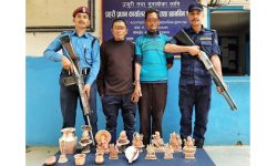 मन्दिरबाट चोरिएका मूर्तिहरूसहित दुईजना पक्राउ