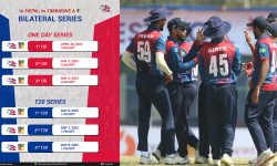 नेपाल र जिम्बावेबीच हुने एकदिवसीय र टी-ट्वान्टीको तालिका सार्वजनिक