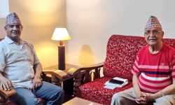 अध्यक्ष ओली र महामन्त्री राणाबीच भेट, चुनावमा एमाले-राप्रपा सहकार्यको पहिलो गेट