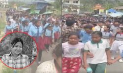 उदयपुरमा किशोरी हत्याको विरोधमा विद्यार्थी सडकमा, दुईजना पक्राउ