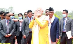 भारतीय प्रधानमन्त्री मोदीकाे लुम्बिनी भ्रमण (फाेटाे फिचर)