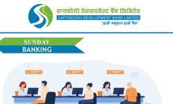 सप्तकोशी डेभलपमेन्ट बैंकले आइतबार पनि बैंकिङ सेवा दिँदै